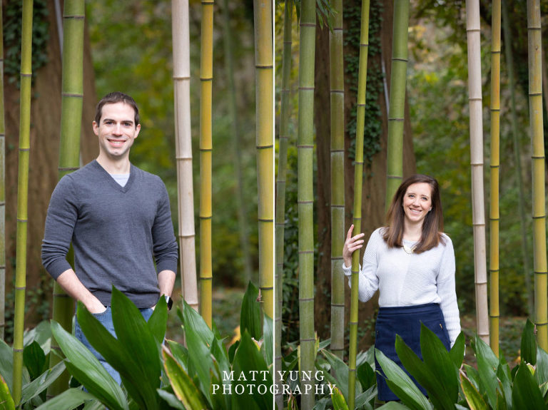 Alison and Jacques engagement session at Cator Woolford Gardens in Atlanta, GA
